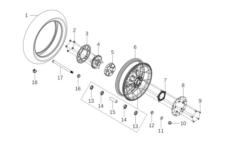 ΕΛΑΣΤΙΚΟ ΟΠΙΣΘΙΟΥ ΤΡΟΧΟΥ 150/70 R17 69H M/C