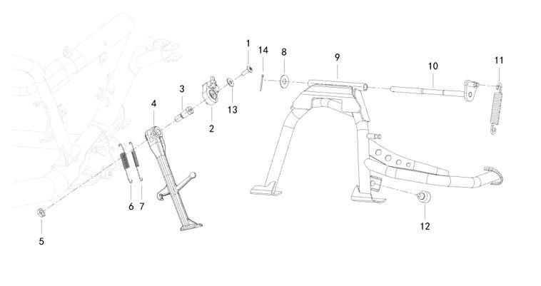 MIDDLE SUPPORT SPRING ASSY