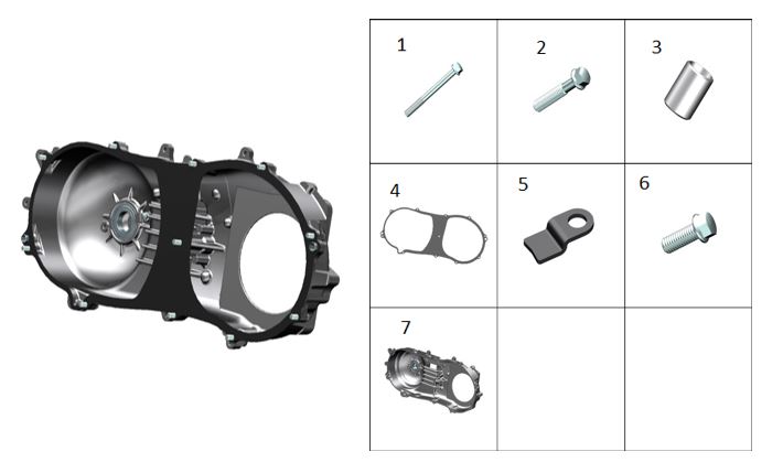 ZT1P58MJ left crankcase cover gasket B