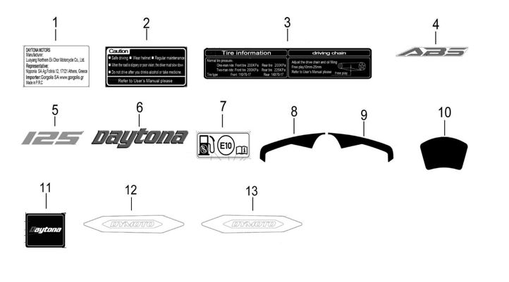 L. FUEL TANK SIDE LABEL