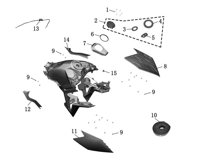 KD200-C electronic fuel tank lock base plate