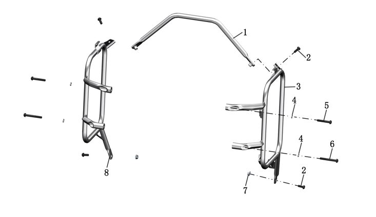 ZT703-F left side box bracket (stainless steel)