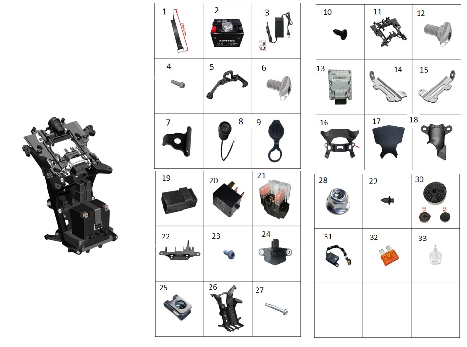 ZT368T-G front camera bracket